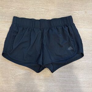 adidas Black Athletic Shorts with Lightweight Fabric and Elastic Waistband
